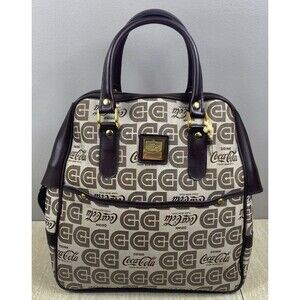 Vintage Coca-Cola Canvas Overnight Handbag Purse Tote Bag w/ Locking Zipper